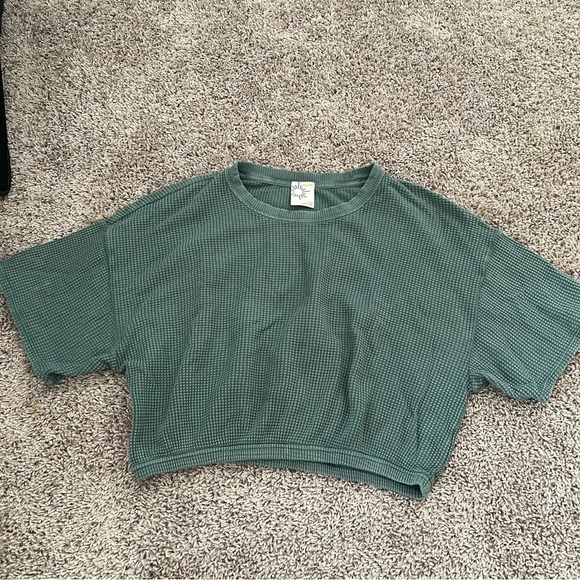 aerie Tops - {offline by aerie} cropped waffle oversized t-shirt